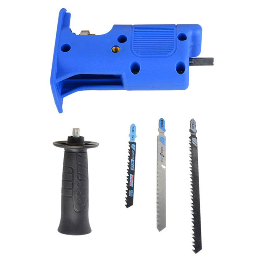 Reciprocating Saw Electric Drill Modified Saw File with 3 Saw Blades Handle XS